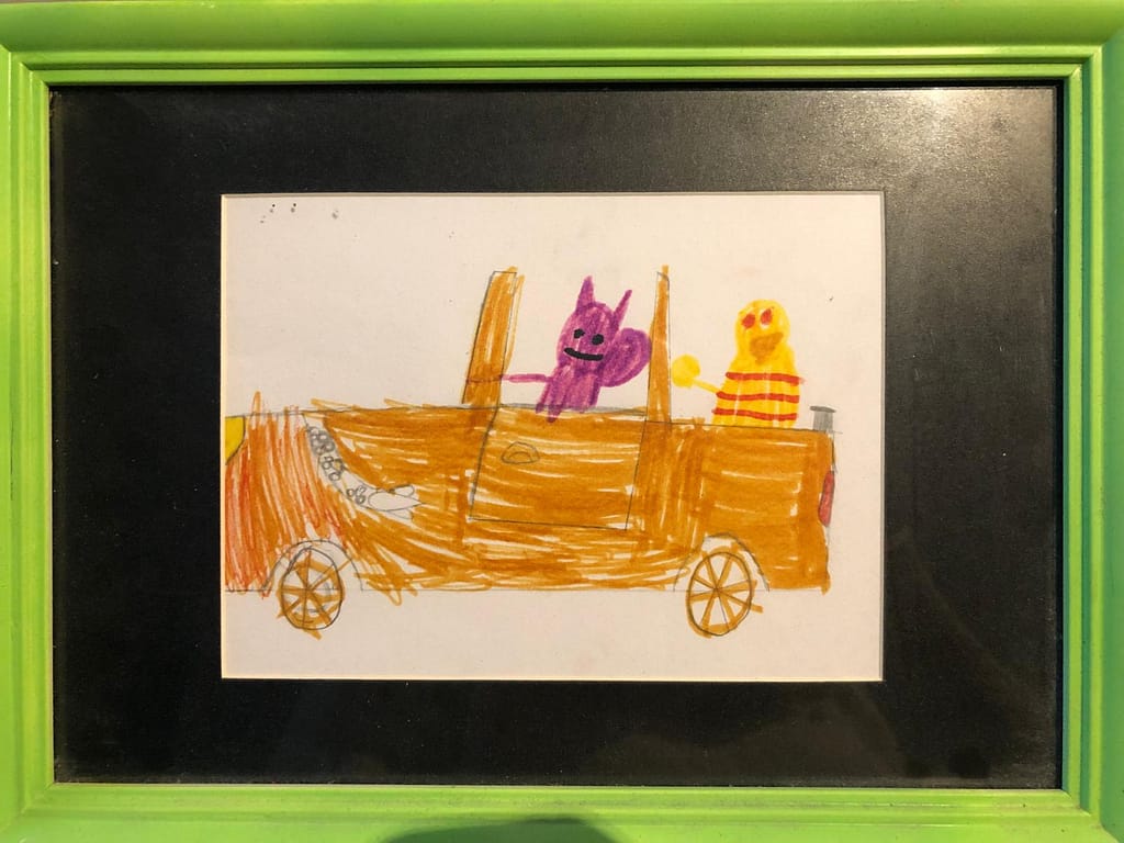 Dessin original La voitire Orange - dmp créations Dessin original La voitire Orange dmp créations